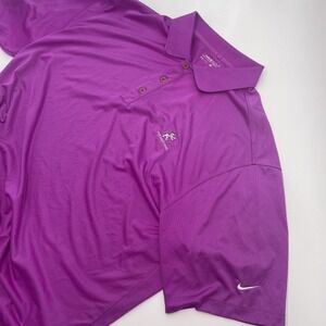 Nike Golf DRI-FIT The National Polo‎ Purple Shirt Men's XL Golfing Outdoors EUC